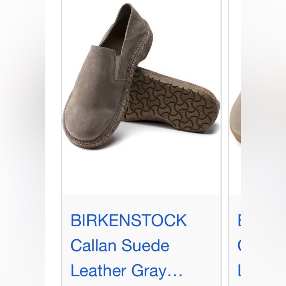 Birkenstock Tan Suede Slip-On Shoes
